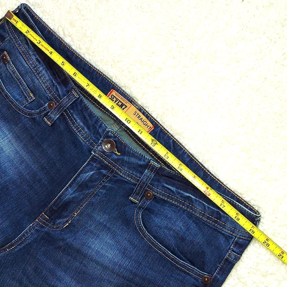Men's Seven7 Premium Dark Wash Straight Fit Jeans - Picture 12 of 13